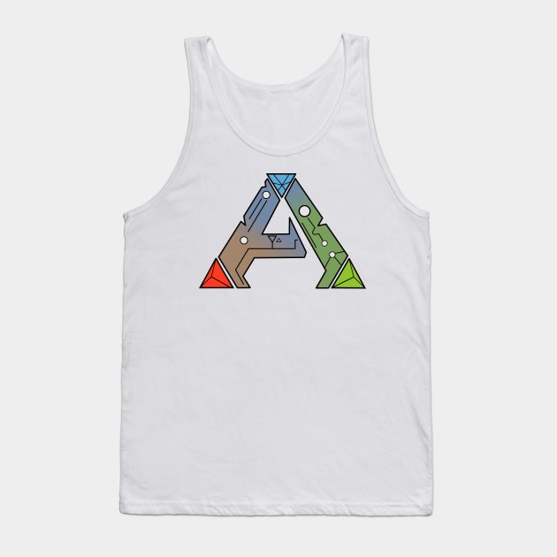 Ark Survival Evolved Cartoon Logo Tank Top by Cactus Sands